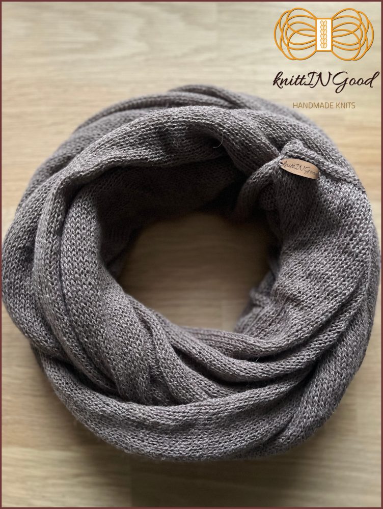 Merīnvilnas apaļšalle (kakao brūnā krāsā)