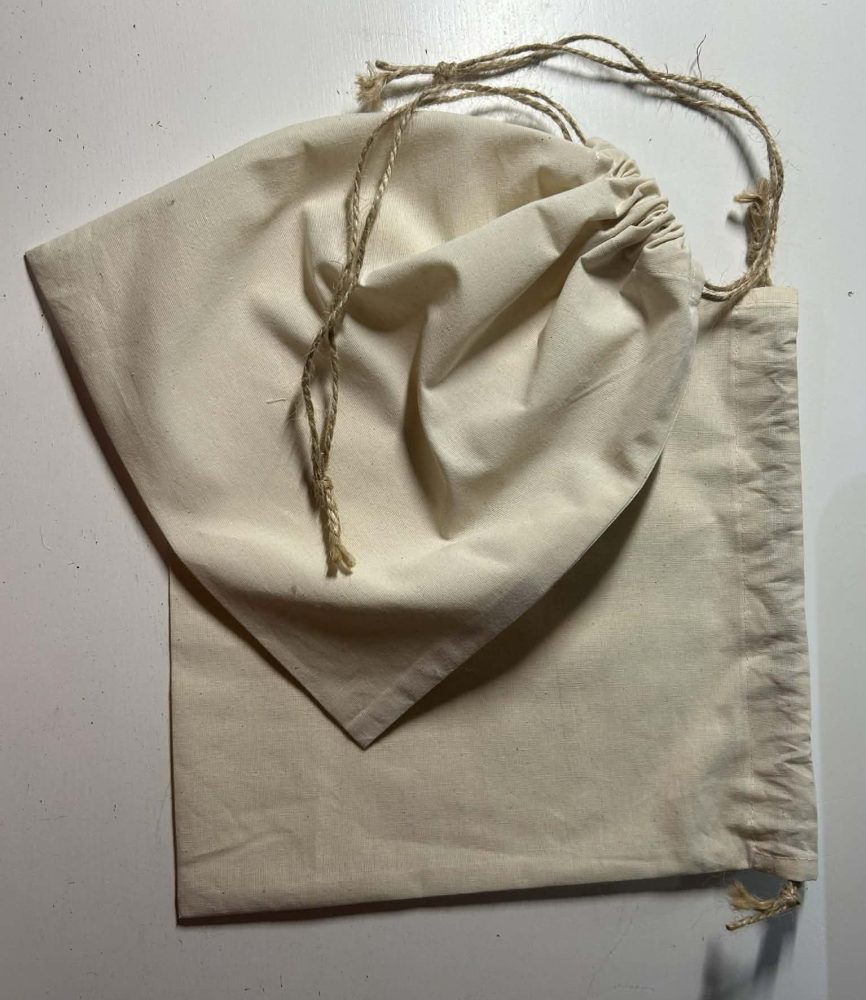 Atkārtoti lietojams kokvilnas maisiņš