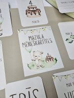 Mēneškartītes puisītim. Dāvana raudzības. Dāvana uz raudzībām puisītim. Ikmēneša kartītes mazulim.