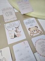 Mazuļa mēneškartītes. Lieliska dāvana raudzībās. Mēneškartītes meitenei. Ikmēneša kartītes