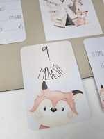 Mazuļa mēneškartītes. Lieliska dāvana raudzībās. Mēneškartītes meitenei. Ikmēneša kartītes