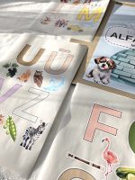 Izglītojošas līmpapīra uzlīmes bērnu istabai ar burtiem