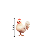 Fermas dzīvnieku līmpapīra sienas uzlīmes bērnu istabā ar govi, jēru, kazlēnu, cālīti, kaķēnu un fermas ēkām, izvietotas virs bērnu gultiņas.