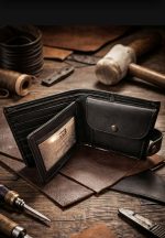 Vīriešu ādas maks MELNS/L - Attēls 3