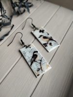 Polimērmāla auskari "Vintage birds" - Attēls 2