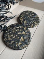 Polimērmāla auskari "Melnais zelts" - Attēls 3