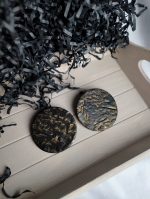 Polimērmāla auskari "Melnais zelts" - Attēls 2