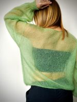 Adīts džemperis ar kuplām piedurknēm, M/ML izmērs - Attēls 4