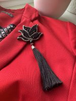 Melna broša ar ziedu “Lilija” - Attēls 4