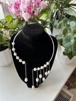 Balta pērļu kaklarota "Pērļu lietus" - Attēls 4