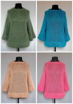 Adīts džemperis ar 3/4 piedurknēm