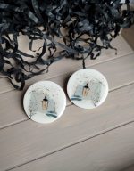 Polimērmāla auskari "Laternu stundā"