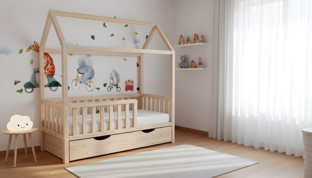 Gulta - māja MONTESSORI, 90x180cm