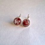 Epoksīda sveķu auskari ar plīvurpuķi - Attēls 3