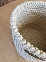 Tamborēts interjera grozs SMILŠU lielais - Attēls 2