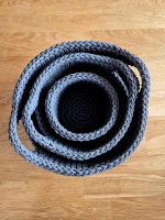 Tamborēti interjera grozi PELNU PELĒKS vidējais ar rokturiem - Attēls 5