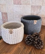 Tamborēti interjera grozi PELĒKS mazais - Attēls 10