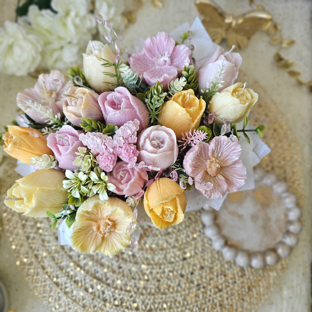 Sojas vaska aromātisko sveču kompozīcija