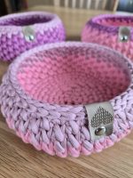 Tamborēti interjera grozi APAĻAIS roze - Attēls 3