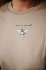 Kokvilnas T-krekls ar apdruku "Tu sev ļoti piestāvi" - Attēls 2