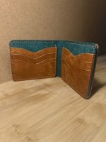 Klasisks salokāms Badalassi Carlo Pueblo ādas maks Ortensia, roku šūts - Attēls 4