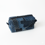 Džinsa auduma kosmētikas maciņš "Ar rozītēm" - Attēls 2