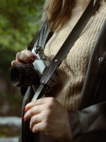 Retro stila ādas kameru siksna- Forest Trail - Attēls 2