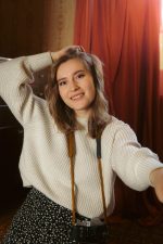 Retro stila ādas kameru siksna- Amber Grain - Attēls 3