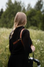 Brūna ādas pleca siksna fotogrāfiem - Attēls 4