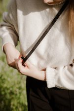 Melna ādas kameras siksna fotogrāfiem - Attēls 3