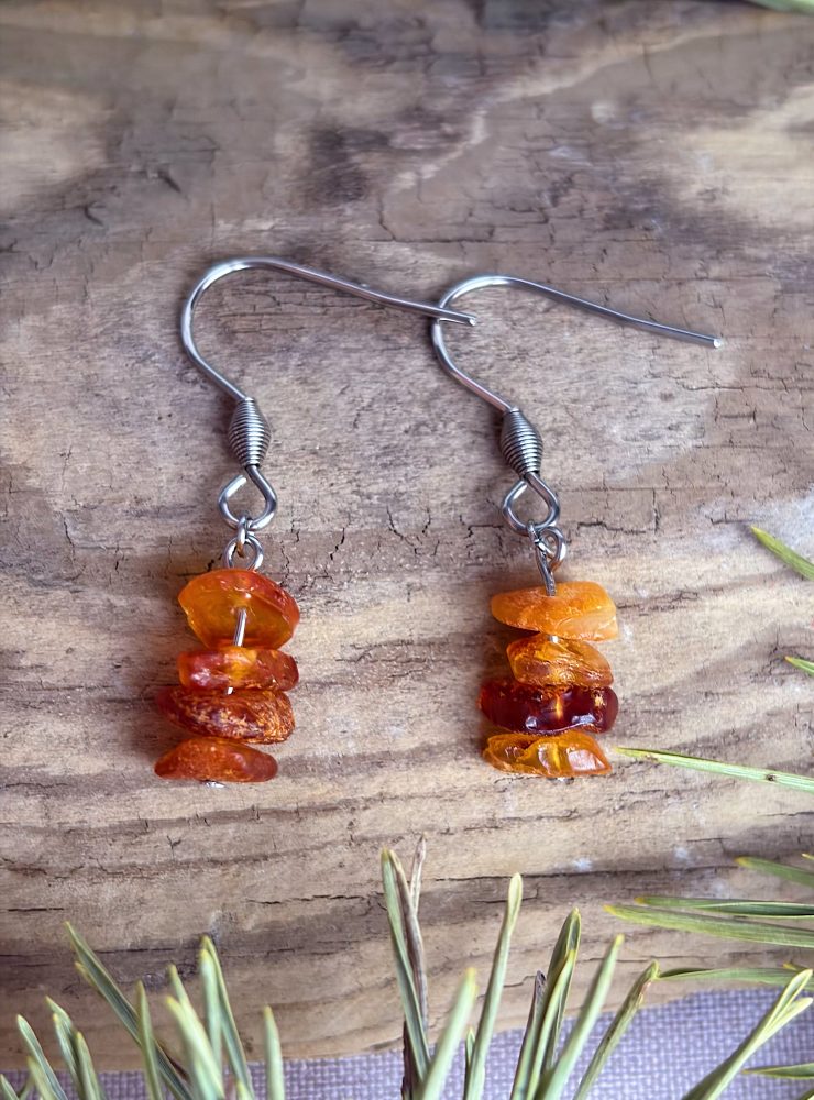 Dzintaru auskari 8 DZINTARIŅI