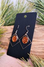 Dzintaru auskari KVADRĀTA ietvarā - Attēls 3