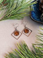 Dzintaru auskari KVADRĀTA ietvarā - Attēls 4