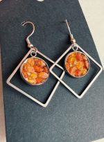 Dzintaru auskari KVADRĀTA ietvarā - Attēls 6