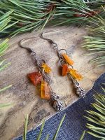 Dzintaru auskari ar čiekuriņiem - Attēls 3