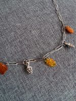 Kaklarota - ķēdīte ar dzintariem un čiekuriņiem - Attēls 5