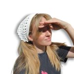 Tamborēts kokvilnas vasaras lakatiņš - Attēls 9