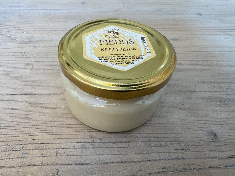 Krēmveida medus 250g. - dabīgs Latvijas medus