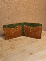 Klasisks salokāms Badalassi Carlo Pueblo ādas maks Oliva, roku šūts - Attēls 4