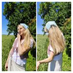 tamborēts kokvilnas lakatiņš