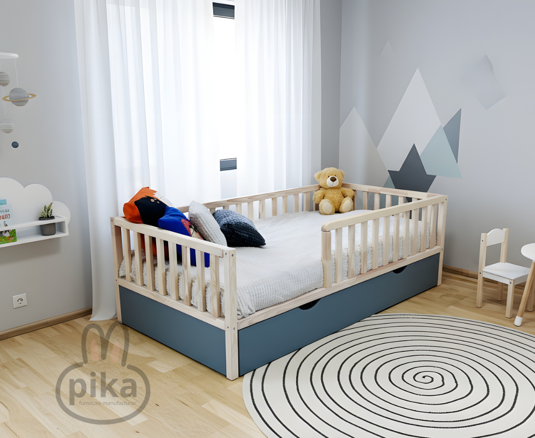 bērnu gulta ar malām bērnu koka gulta ar malām