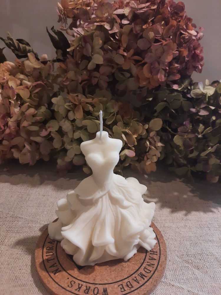 Sojas vaska svece BALTA