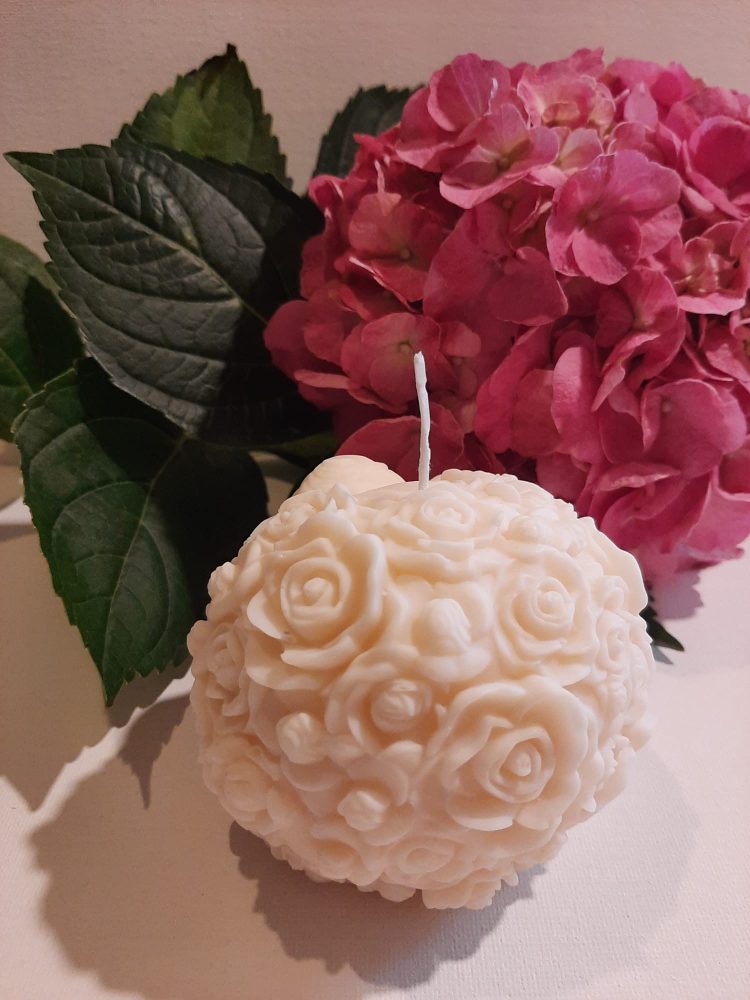 Sojas vaska svece ZIEDI