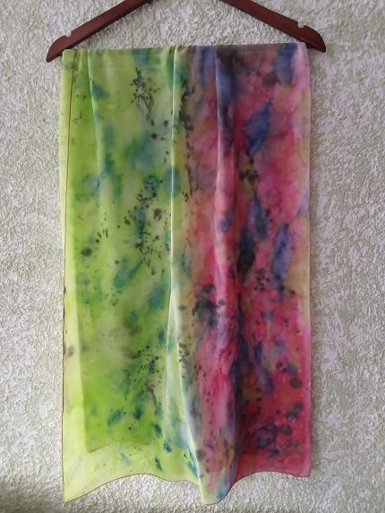 šifona šalle krāsota roku darbs