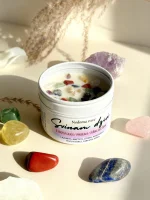 Nodoma svece ar dabīgajiem kristāliem