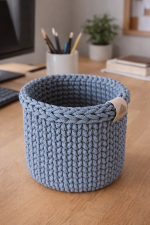 Tamborēti interjera grozi PELĒKS mazais - Attēls 5