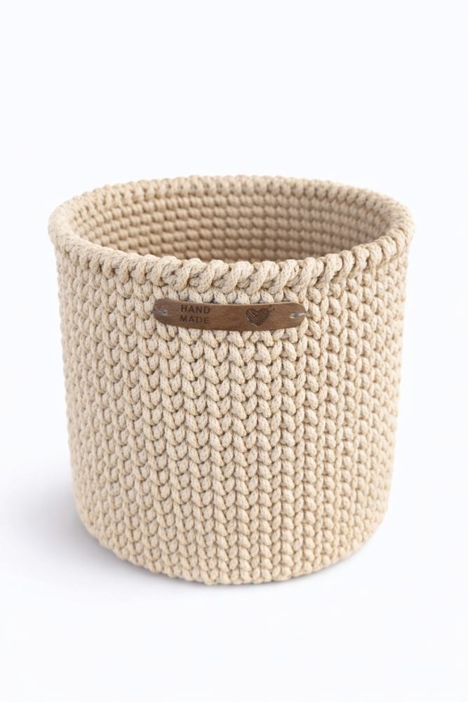 Tamborēts interjera grozs SMILŠU lielais