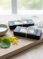 attīrošās kokogļu ziepes, kas bagātinātas ar aktīv ogli