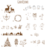 Koka lāde ar gravējumu - Attēls 7