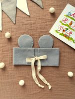 Regulējama peles galvas maska ar sasiešanu aizmugurē, roku darbs bērniem.